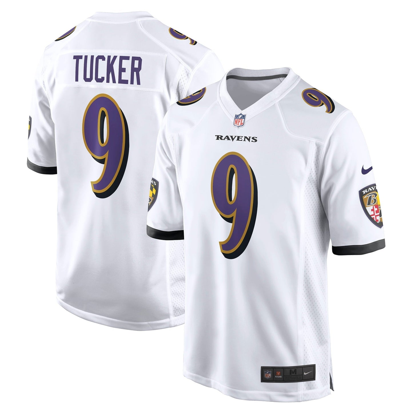 Men's Nike Justin Tucker White Baltimore Ravens Game Jersey