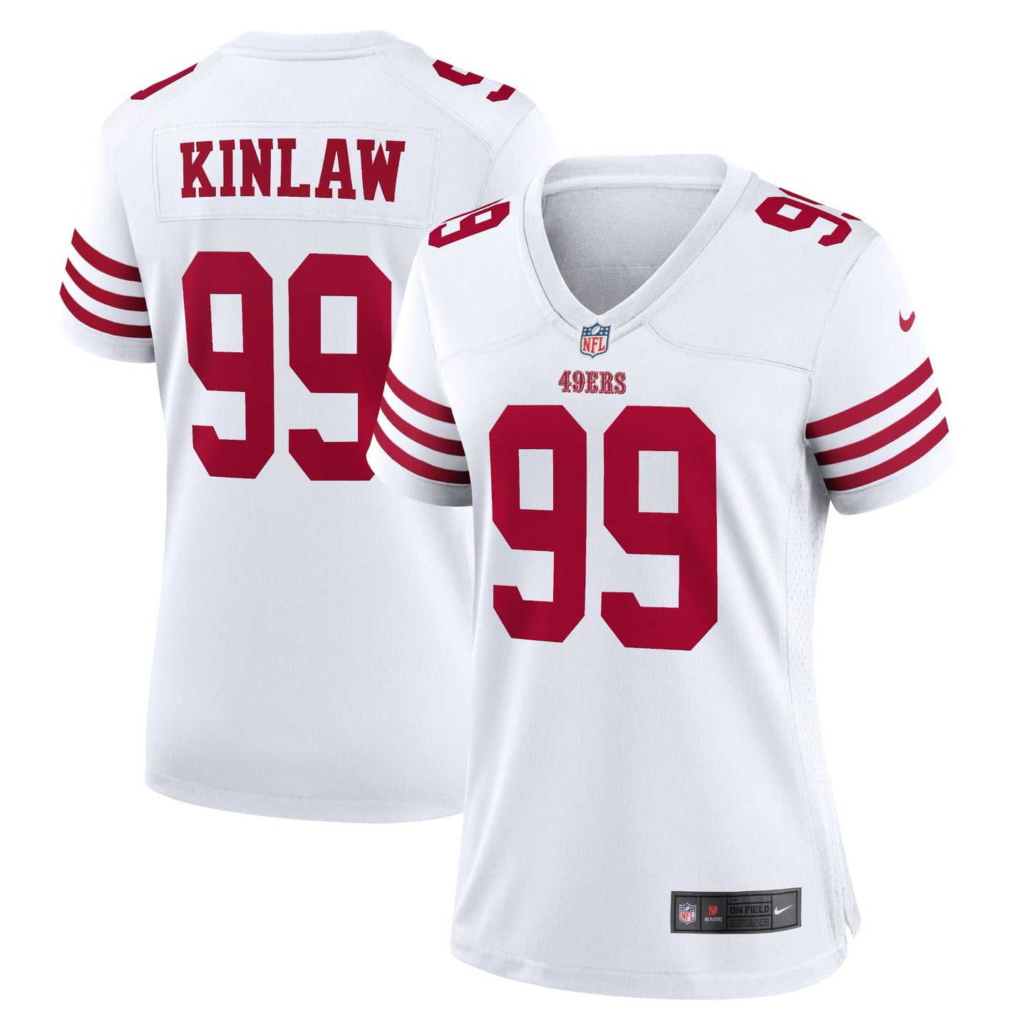 Women's Nike Javon Kinlaw White San Francisco 49ers Player Game Jersey