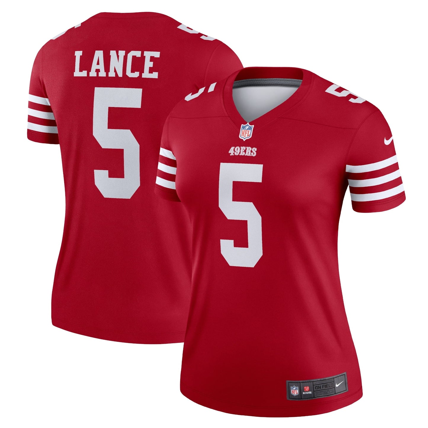 Women's Nike Trey Lance Scarlet San Francisco 49ers Legend Jersey