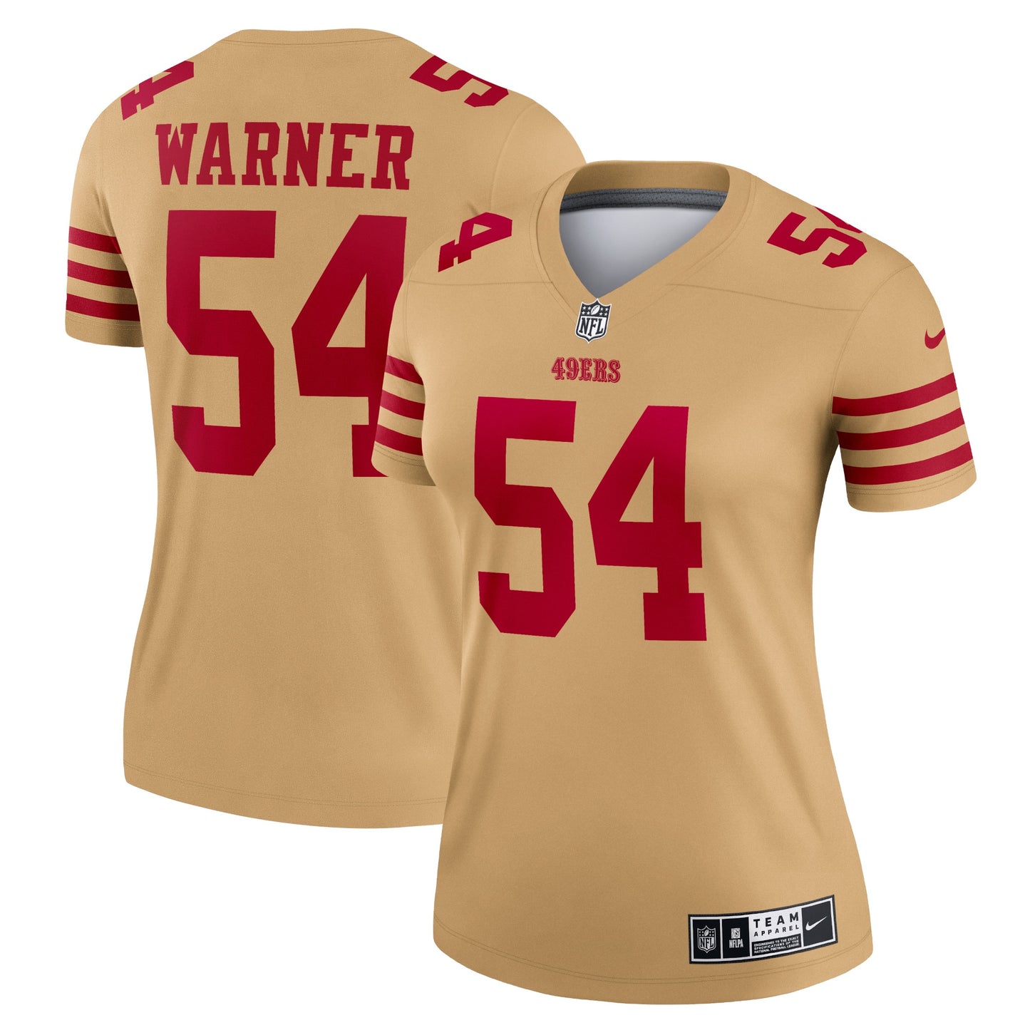 Fred Warner San Francisco 49ers Nike Women's Inverted Legend Jersey - Gold