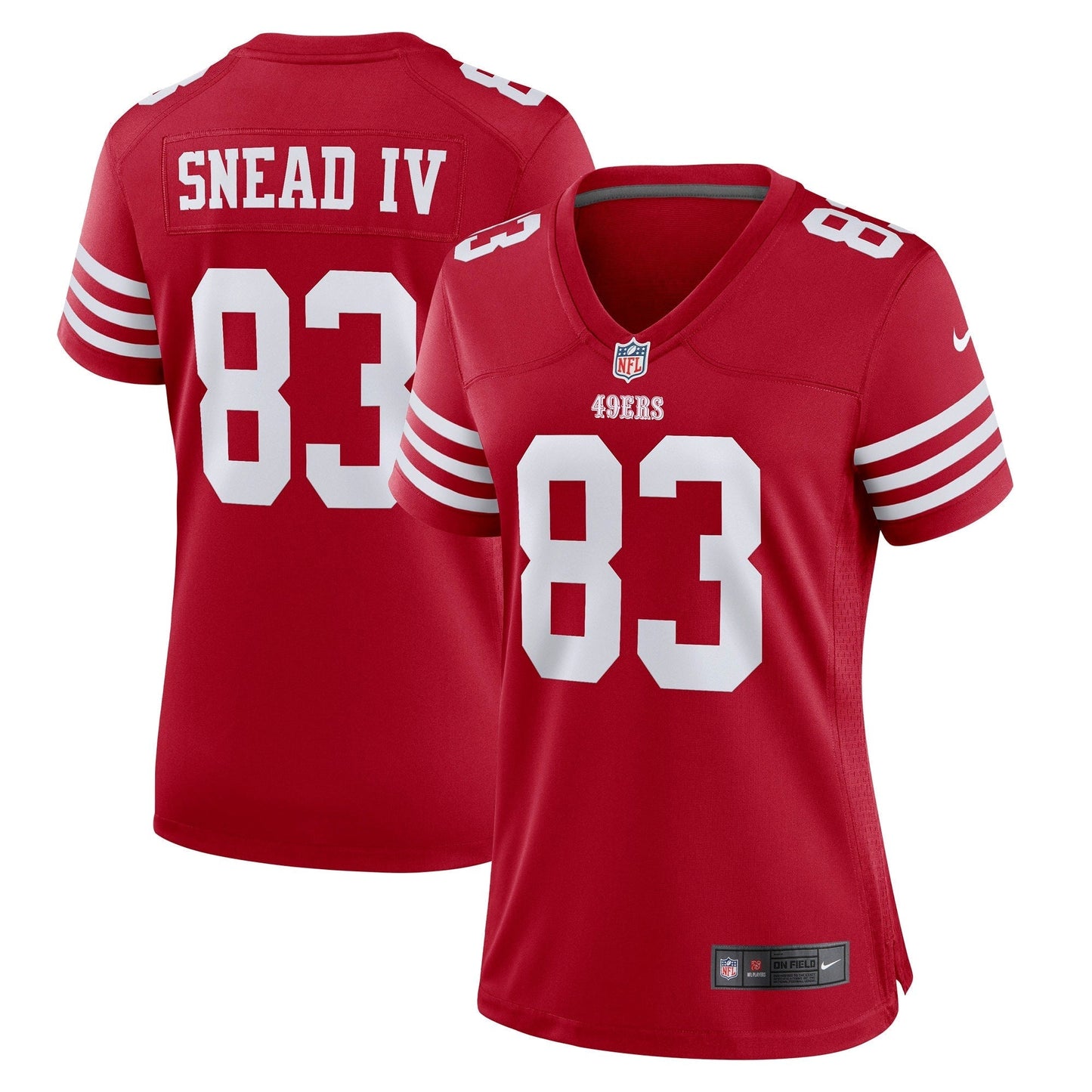 Women's Nike Willie Snead IV Scarlet San Francisco 49ers Game Player Jersey