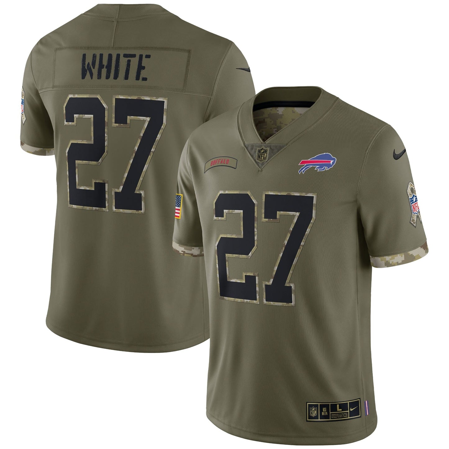 Men's Nike Tre'Davious White Olive Buffalo Bills 2022 Salute To Service Limited Jersey